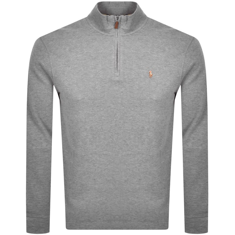Alternative Image for ProductRalph Lauren Half Zip Sweatshirt Grey1